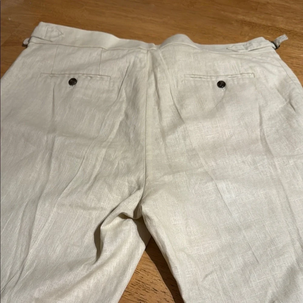 Men's Elegant Beige Dress Pants